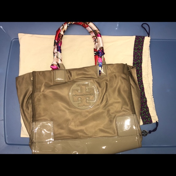Beige Mini Tory Burch Tote w/ Dustbag - Picture 3 of 4